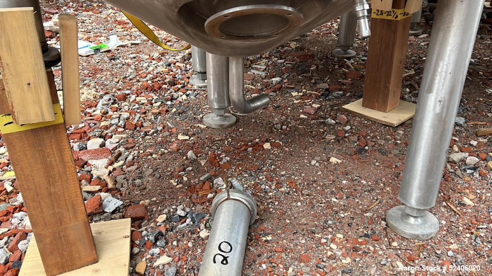 Used Robert Mitchell Jacketed Tank, Approximate 1150 Gallon, 304 Stainless Steel