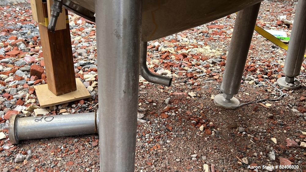 Used Robert Mitchell Jacketed Tank, Approximate 1150 Gallon, 304 Stainless Steel