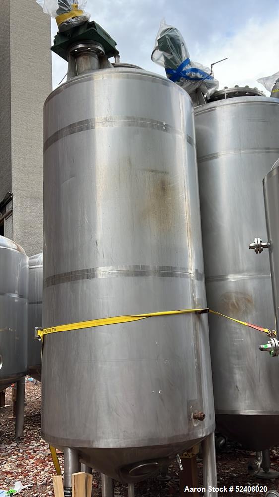 Used Robert Mitchell Jacketed Tank, Approximate 1150 Gallon, 304 Stainless Steel