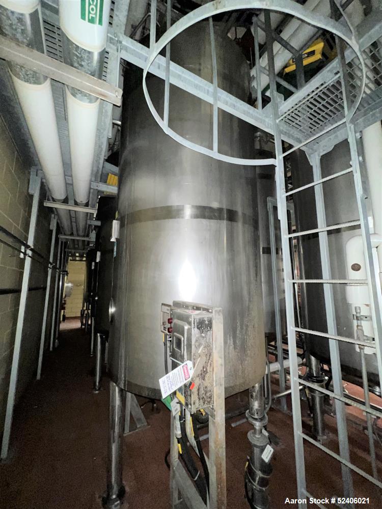Used Robert Mitchell Jacketed Tank, Approximate 1150 Gallon, 304 Stainless Steel