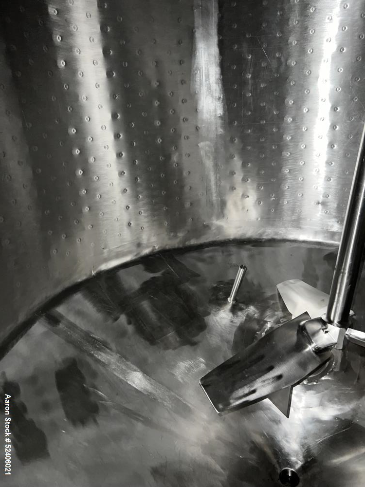 Used Robert Mitchell Jacketed Tank, Approximate 1150 Gallon, 304 Stainless Steel