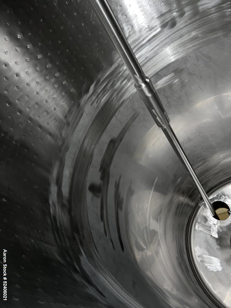 Used Robert Mitchell Jacketed Tank, Approximate 1150 Gallon, 304 Stainless Steel