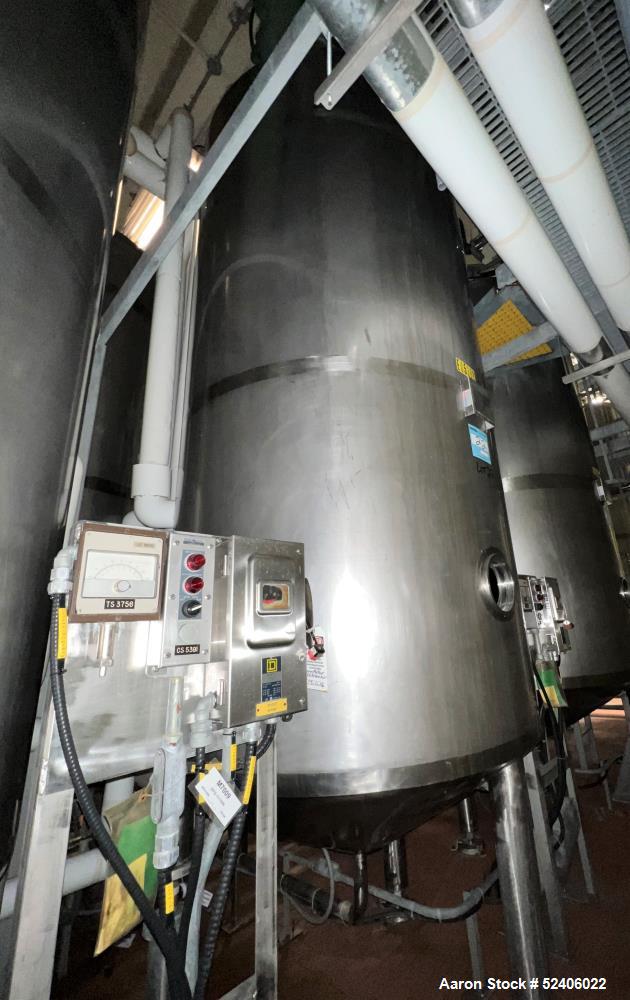 Used Robert Mitchell Jacketed Tank, Approximate 1150 Gallon, 304 Stainless Steel