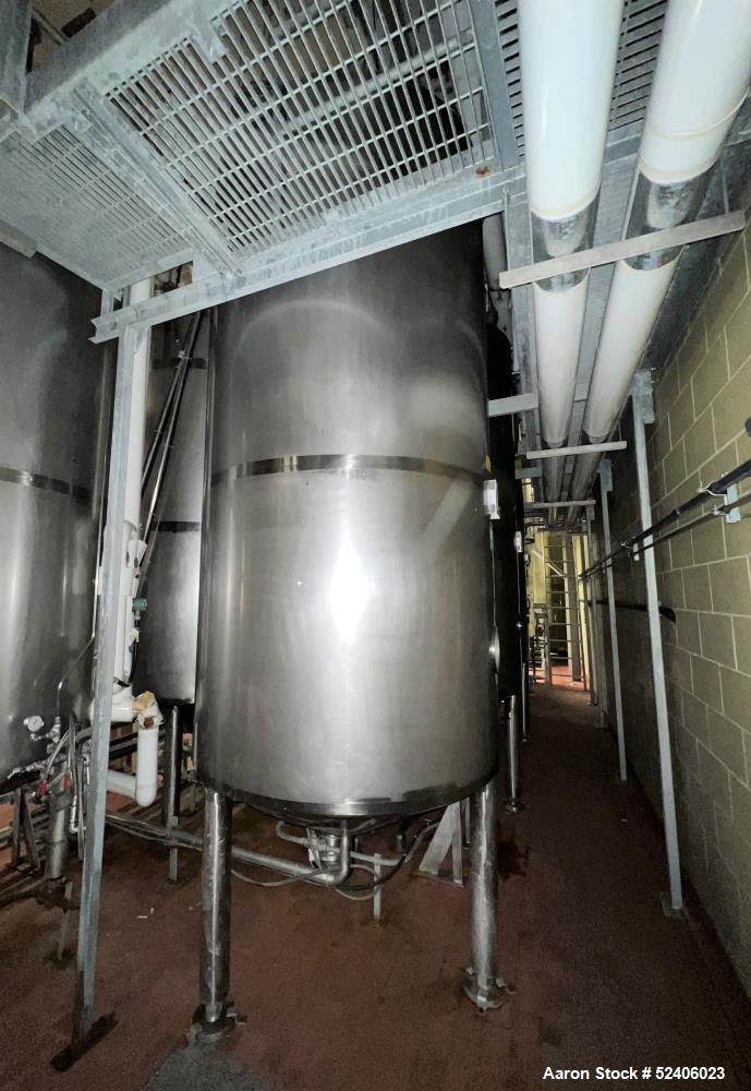 Used Robert Mitchell Jacketed Tank, Approximate 1150 Gallon, 304 Stainless Steel