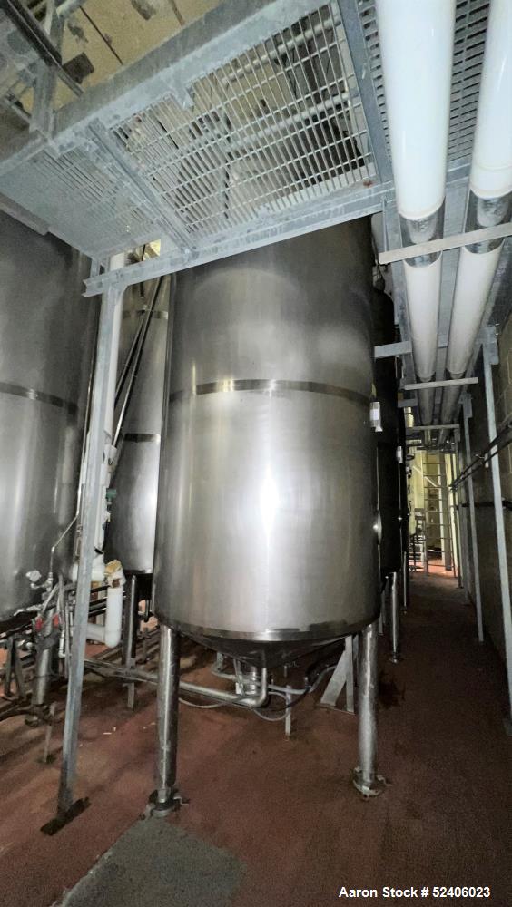 Used Robert Mitchell Jacketed Tank, Approximate 1150 Gallon, 304 Stainless Steel