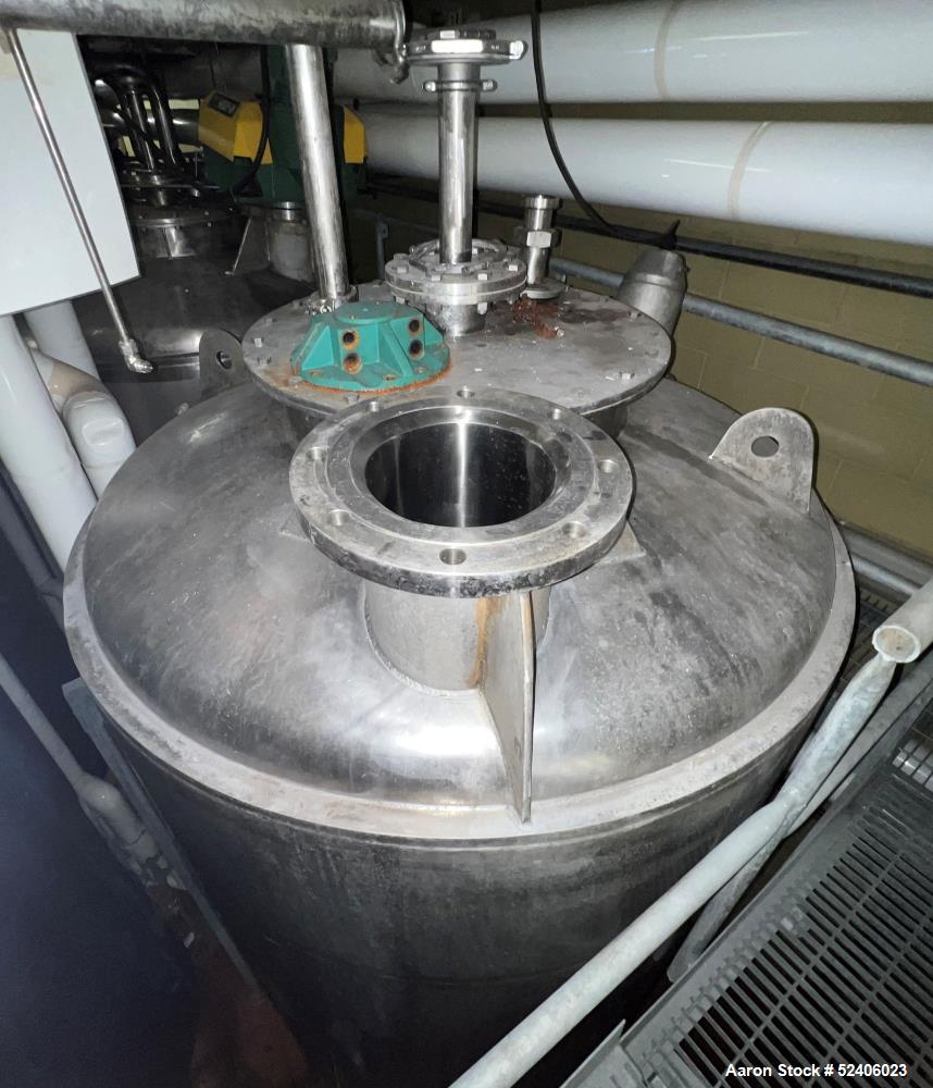Used Robert Mitchell Jacketed Tank, Approximate 1150 Gallon, 304 Stainless Steel