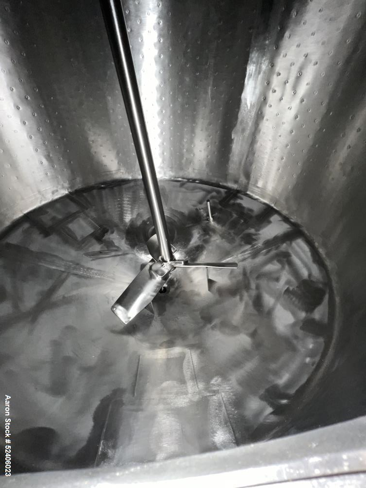 Used Robert Mitchell Jacketed Tank, Approximate 1150 Gallon, 304 Stainless Steel