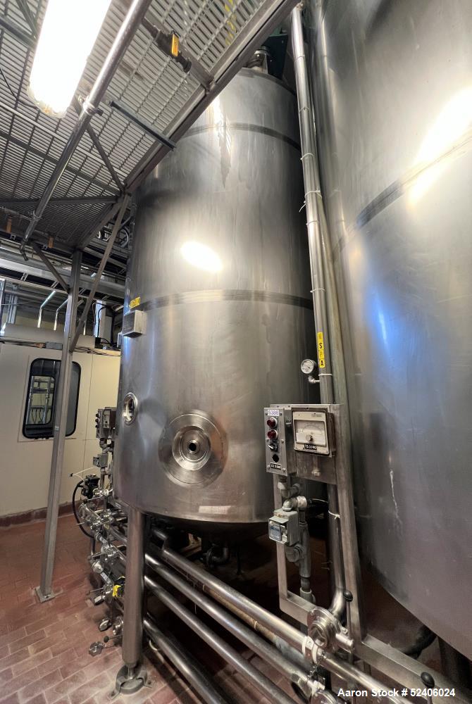 Used Robert Mitchell Balance Jacketed Tank, Approximate 1700 Gallon, 304 Stainle