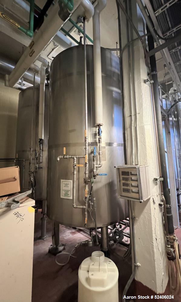 Used Robert Mitchell Balance Jacketed Tank, Approximate 1700 Gallon, 304 Stainle