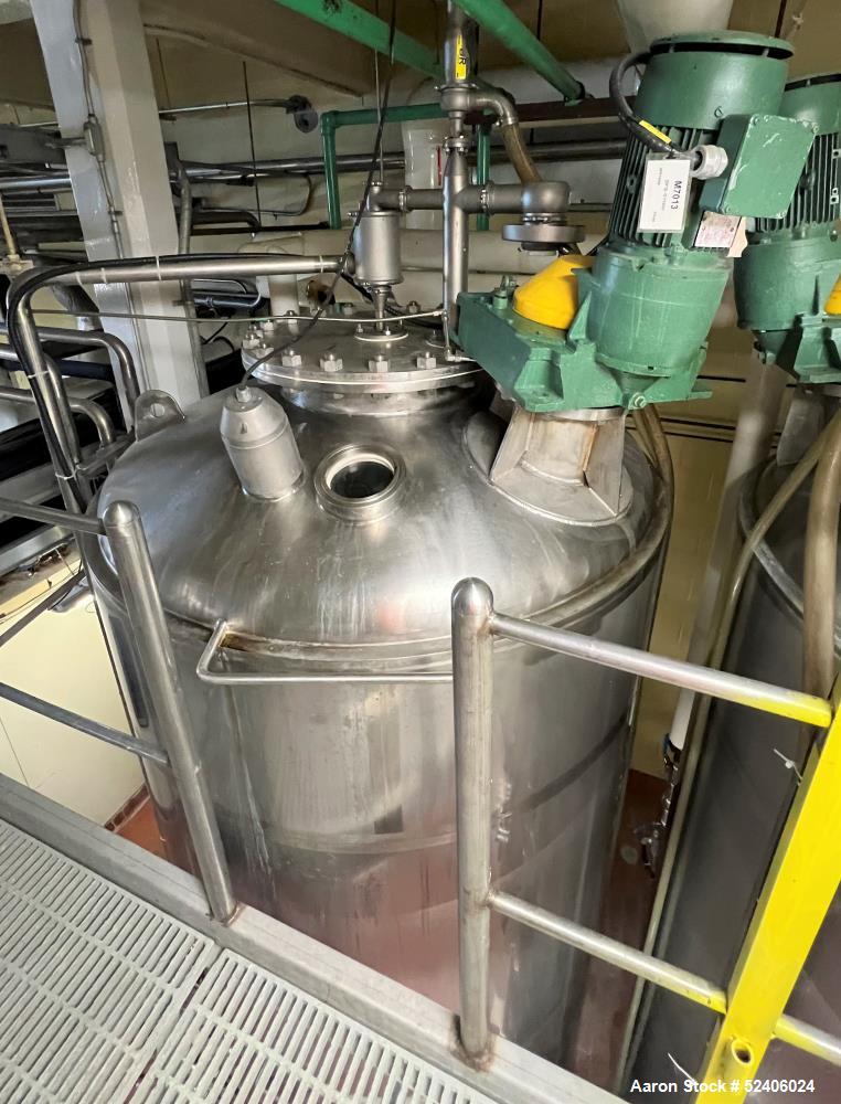 Used Robert Mitchell Balance Jacketed Tank, Approximate 1700 Gallon, 304 Stainle