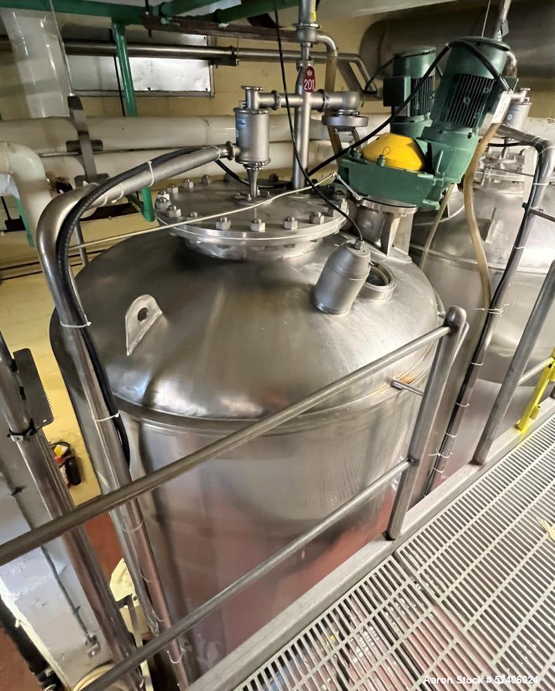 Used Robert Mitchell Balance Jacketed Tank, Approximate 1700 Gallon, 304 Stainle