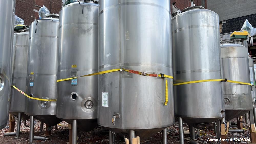 Used Robert Mitchell Balance Jacketed Tank, Approximate 1700 Gallon, 304 Stainle