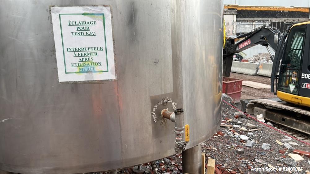 Used Robert Mitchell Balance Jacketed Tank, Approximate 1700 Gallon, 304 Stainle