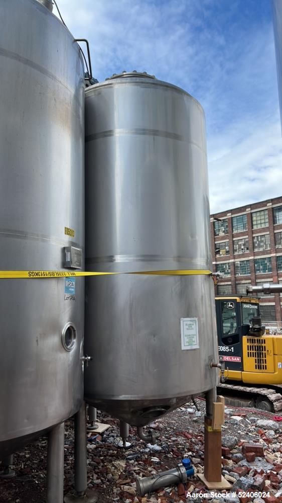 Used Robert Mitchell Balance Jacketed Tank, Approximate 1700 Gallon, 304 Stainle