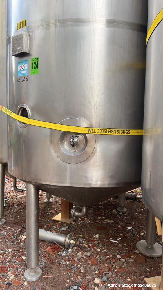Used Robert Mitchell Balance Jacketed Tank, Approximate 1700 Gallon, 304 Stainle