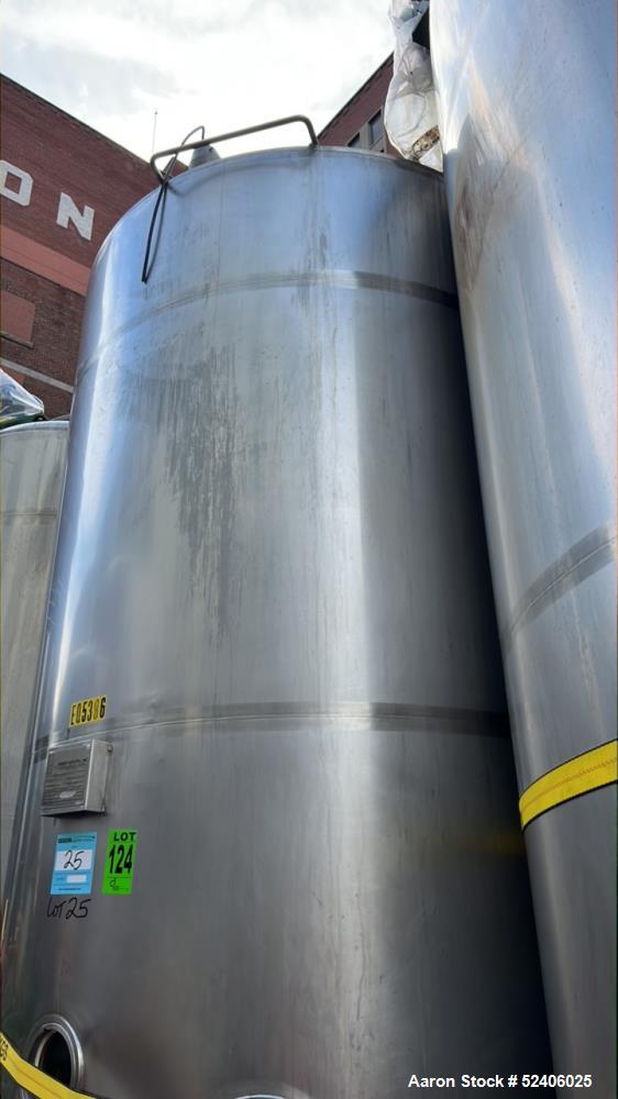 Used Robert Mitchell Balance Jacketed Tank, Approximate 1700 Gallon, 304 Stainle