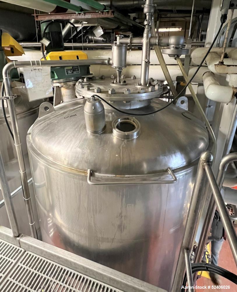 Used Robert Mitchell Balance Jacketed Tank, Approximate 1700 Gallon, 304 Stainle