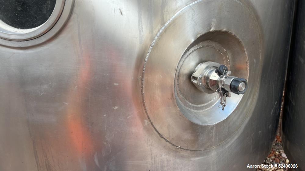 Used Robert Mitchell Balance Jacketed Tank, Approximate 1700 Gallon, 304 Stainle