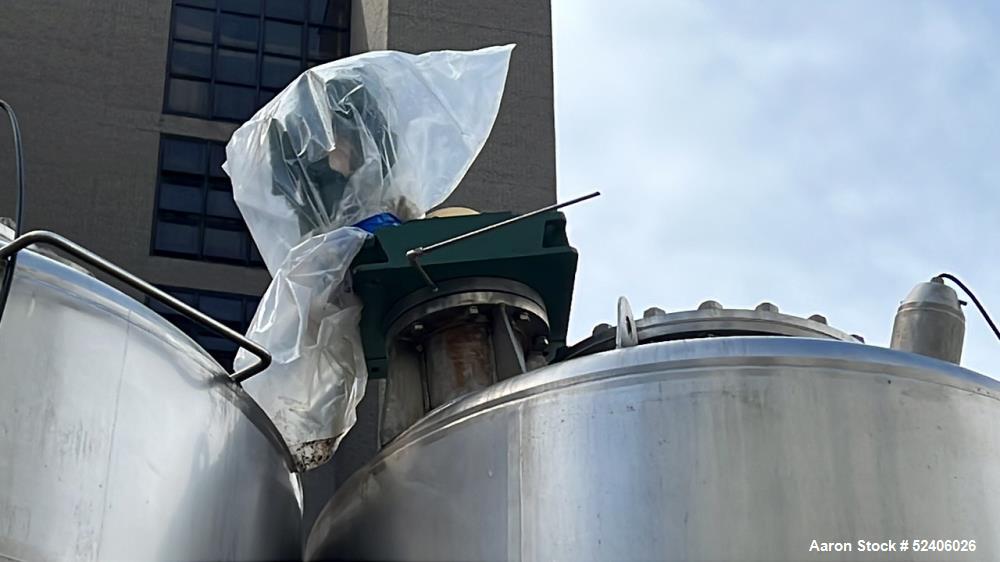 Used Robert Mitchell Balance Jacketed Tank, Approximate 1700 Gallon, 304 Stainle