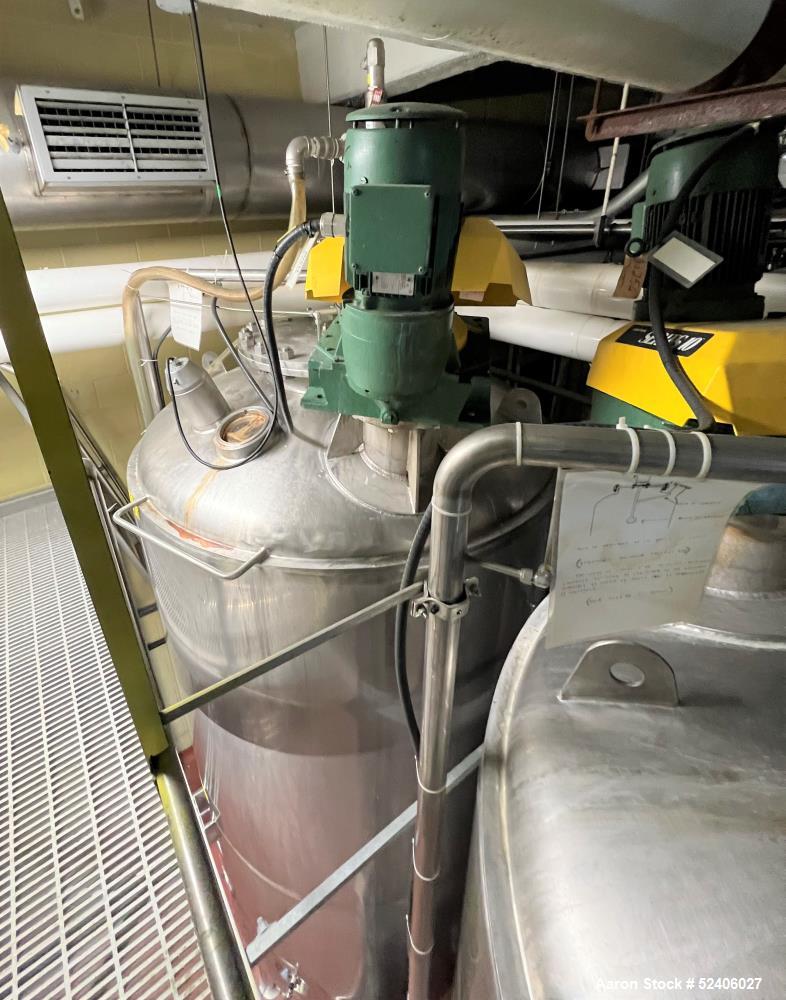 Used Robert Mitchell Balance Jacketed Tank, Approximate 1700 Gallon, 304 Stainle