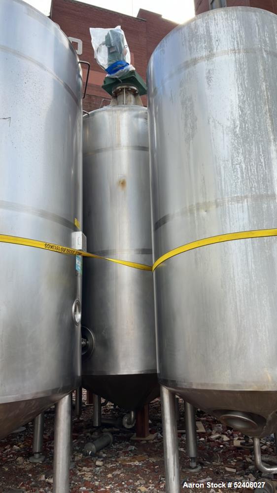 Used Robert Mitchell Balance Jacketed Tank, Approximate 1700 Gallon, 304 Stainle