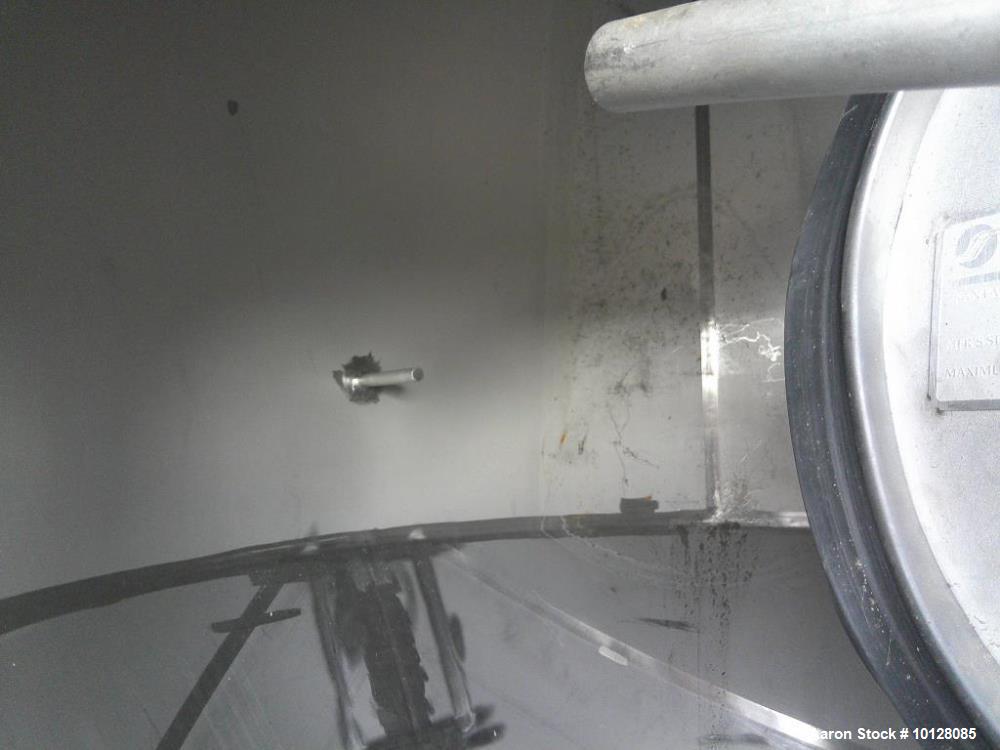 Used 2,000 Gallon Santa Rosa Stainless Steel Jacketed Vertical Tank – 20 PSI MAWP, Three-Zone