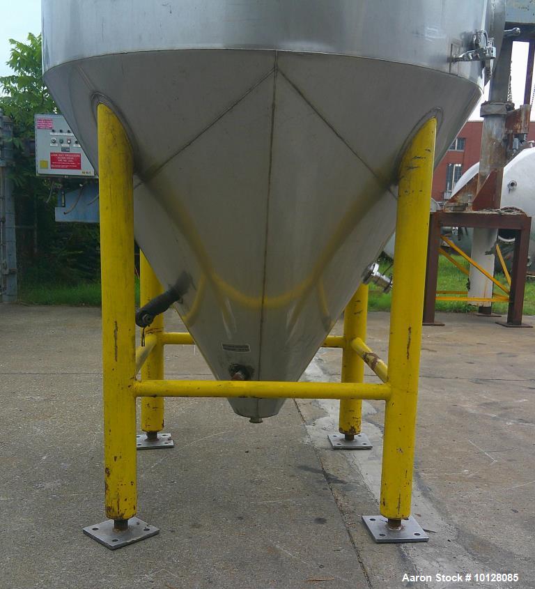 Used 2,000 Gallon Santa Rosa Stainless Steel Jacketed Vertical Tank – 20 PSI MAWP, Three-Zone