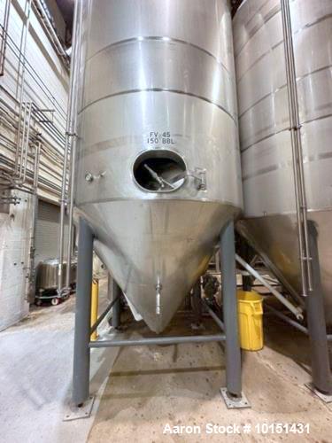 Approximately 4,650 Gallon 304 Stainless Steel Jacketed Vessel Manufacturer: