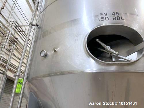 Approximately 4,650 Gallon 304 Stainless Steel Jacketed Vessel Manufacturer: