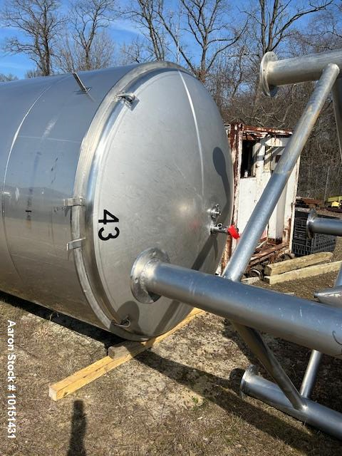 Approximately 4,650 Gallon 304 Stainless Steel Jacketed Vessel Manufacturer: