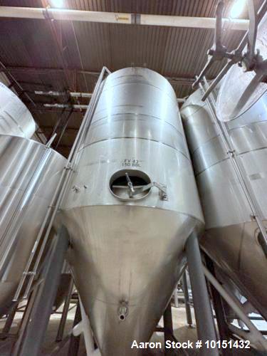 Approximately 4,650 Gallon 304 Stainless Steel Jacketed Vessel Manufacturer: