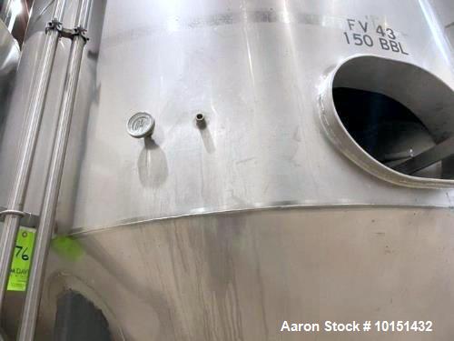 Approximately 4,650 Gallon 304 Stainless Steel Jacketed Vessel Manufacturer: