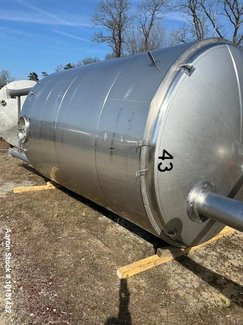 Approximately 4,650 Gallon 304 Stainless Steel Jacketed Vessel Manufacturer: