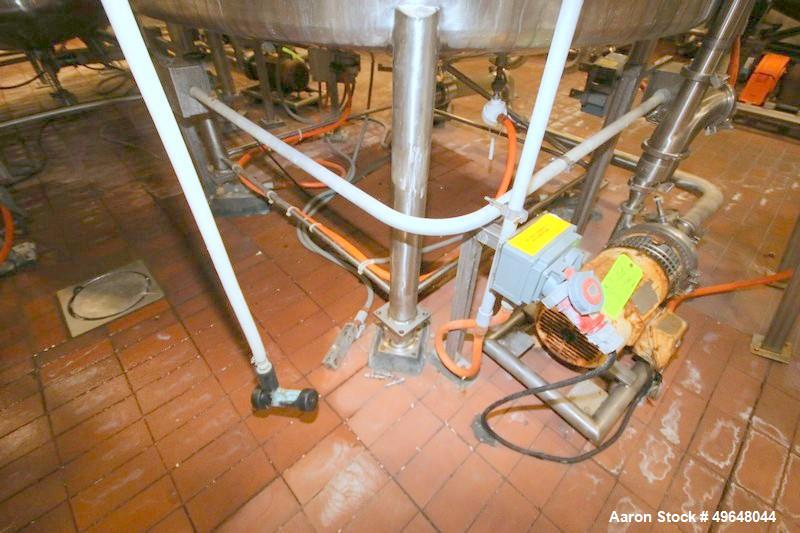 Used St. Regis Aprox. 1,000 Gal. Single Wall Tank, Serial # 11407, Dome Top/Cone Bottom, Mounted on Stainless Steel Legs & Load Cells, with Fairbanks Digitial Read Out, with Top Mounted Agitation Mot...