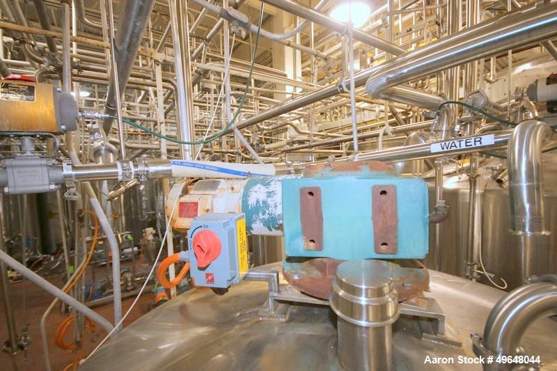 Used St. Regis Aprox. 1,000 Gal. Single Wall Tank, Serial # 11407, Dome Top/Cone Bottom, Mounted on Stainless Steel Legs & Load Cells, with Fairbanks Digitial Read Out, with Top Mounted Agitation Mot...