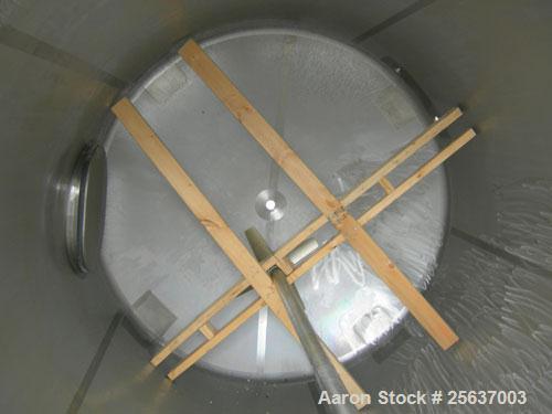 Used Stainless Fabrication Tank, 2,000 gallon, 316L stainless steel. 75" diameter x 102" straight side, dished top and bottom. 2" insulation with 304 stainless steel sheathing. Internal rated to 200 ...