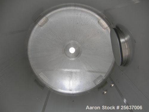 Used Stainless Fabrication Tank, 1,000 Gallon, 316L Stainless Steel, Vertical. 60" diameter x 84" straight side, dished top and bottom. Internal rated to 200 deg F. Openings: top 1-1/2" tri-clamp, (2...