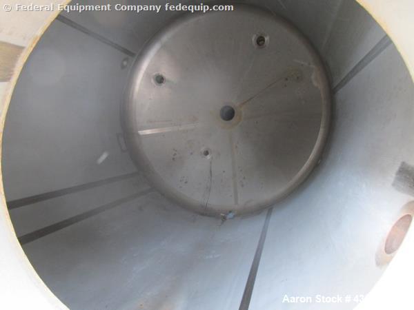 Used Stainless Fab Tank, 2000 Gallon. 316 Stainless steel construction, approximate 78" diameter x 96" straight side, dished top & bottom. Openings top (3) 2”, (8) 3”, 4”, 24” man way. Openings botto...