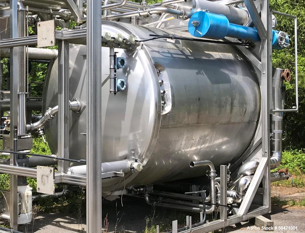 Used Stainless Steel Fabrication Inc. 3,500 Gallon Tank. Design Pres. 0.361 psig @ 200 deg F.  Design Vacuum: 0.736 In HG.   Serial #5368-1. Built 2002.