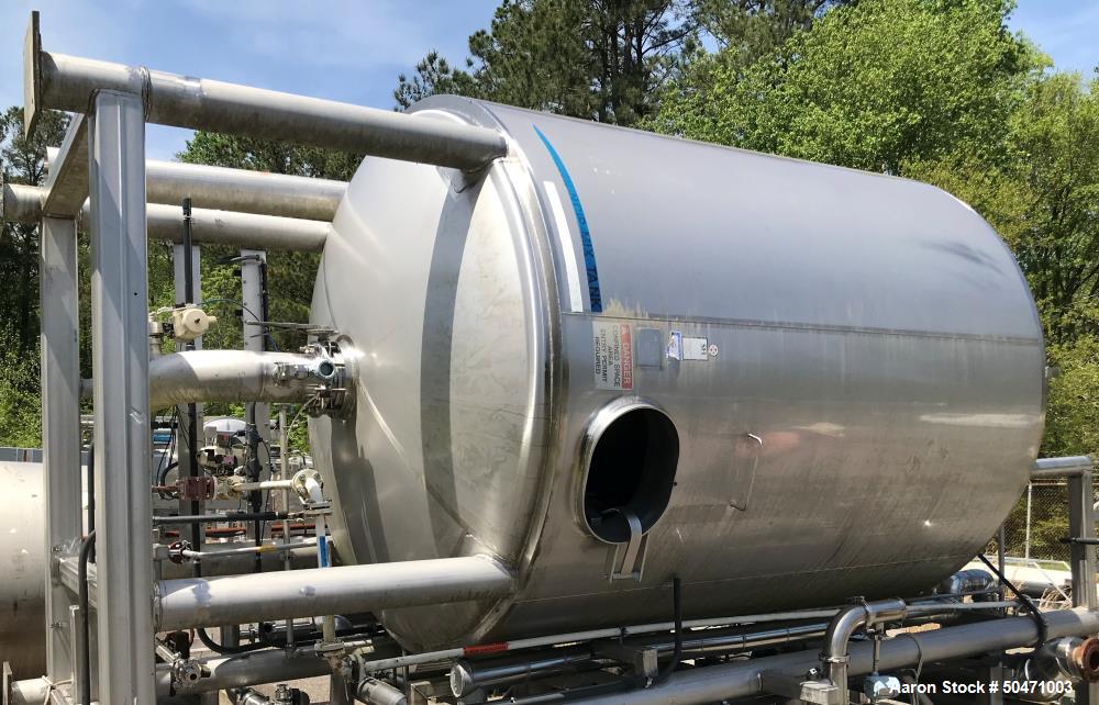 Used Stainless Steel Fabrication Inc. 3,500 Gallon Tank. Design Pres. 0.361 psig @ 200 deg F.  Design Vacuum: 0.736 In HG.  Serial #5367-1. Built 2002.