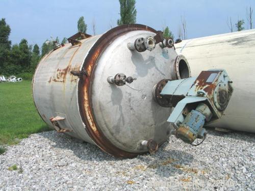 USED: 3000 Gallon stainless steel jacketed mix tank/reactor. 90" OD x105" straight side, 316 stainless steel construction with carbon steeljacket. Top head is 1/2" solid 316 stainless steel, shell 5/...