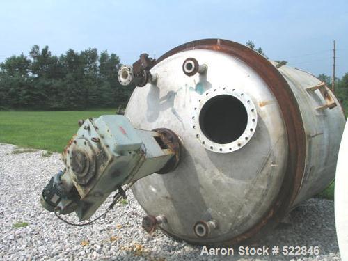 USED: 3000 Gallon stainless steel jacketed mix tank/reactor. 90" OD x105" straight side, 316 stainless steel construction with carbon steeljacket. Top head is 1/2" solid 316 stainless steel, shell 5/...