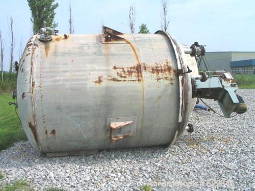 USED: 3000 Gallon stainless steel jacketed mix tank/reactor. 90" OD x105" straight side, 316 stainless steel construction with carbon steeljacket. Top head is 1/2" solid 316 stainless steel, shell 5/...