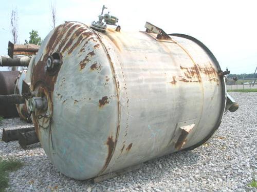 USED: 3000 Gallon stainless steel jacketed mix tank/reactor. 90" OD x105" straight side, 316 stainless steel construction with carbon steeljacket. Top head is 1/2" solid 316 stainless steel, shell 5/...