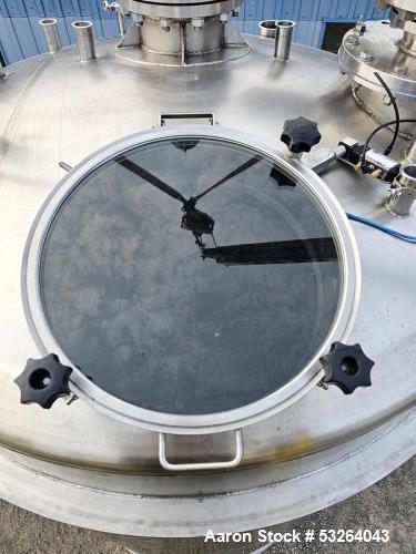 Used 2500 Gallon Superior Steel Jacketed Mixing Tank – Dual Turbine Agitation, 150 PSI Jacket (2017)