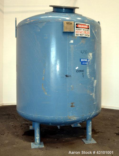 Used Tolan Machinery Pressure Tank, 1500 Gallon, 316 Stainless Steel, Vertical. 78’’ Diameter x 72’’ straight side, dished top and bottom.Internal rated 150 psi at -20 to 400 degrees F.Openings:top 2...