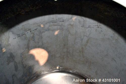 Used Tolan Machinery Pressure Tank, 1500 Gallon, 316 Stainless Steel, Vertical. 78’’ Diameter x 72’’ straight side, dished top and bottom.Internal rated 150 psi at -20 to 400 degrees F.Openings:top 2...