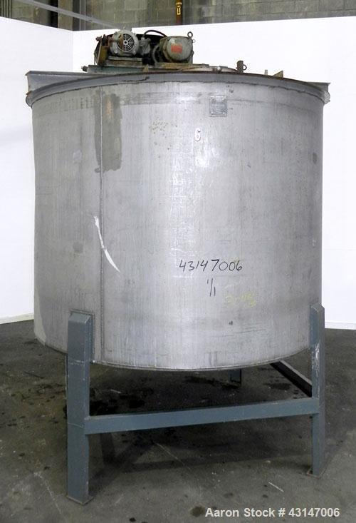 Used- Toronto Coppersmithing Tank, 2400 Gallon, 304 Stainless Steel, Vertical. 96’’ Diameter x 72’’ straight side. Flat weld...