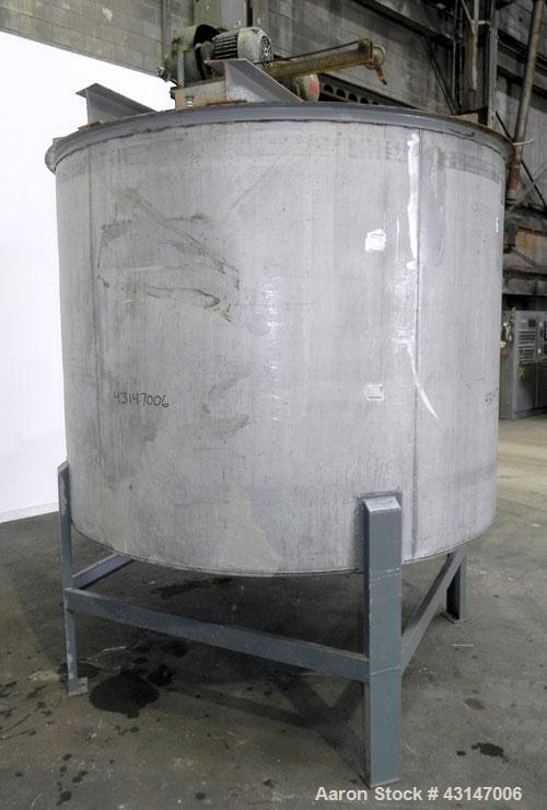 Used- Toronto Coppersmithing Tank, 2400 Gallon, 304 Stainless Steel, Vertical. 96’’ Diameter x 72’’ straight side. Flat weld...