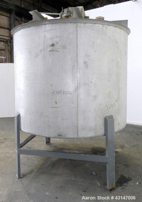 Used- Toronto Coppersmithing Tank, 2400 Gallon, 304 Stainless Steel, Vertical. 96’’ Diameter x 72’’ straight side. Flat weld...